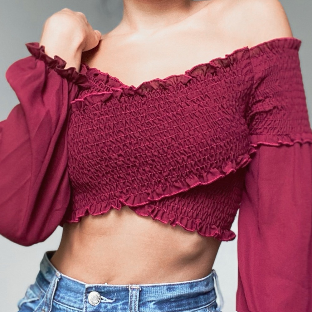 BURGUNDY CROP TOP